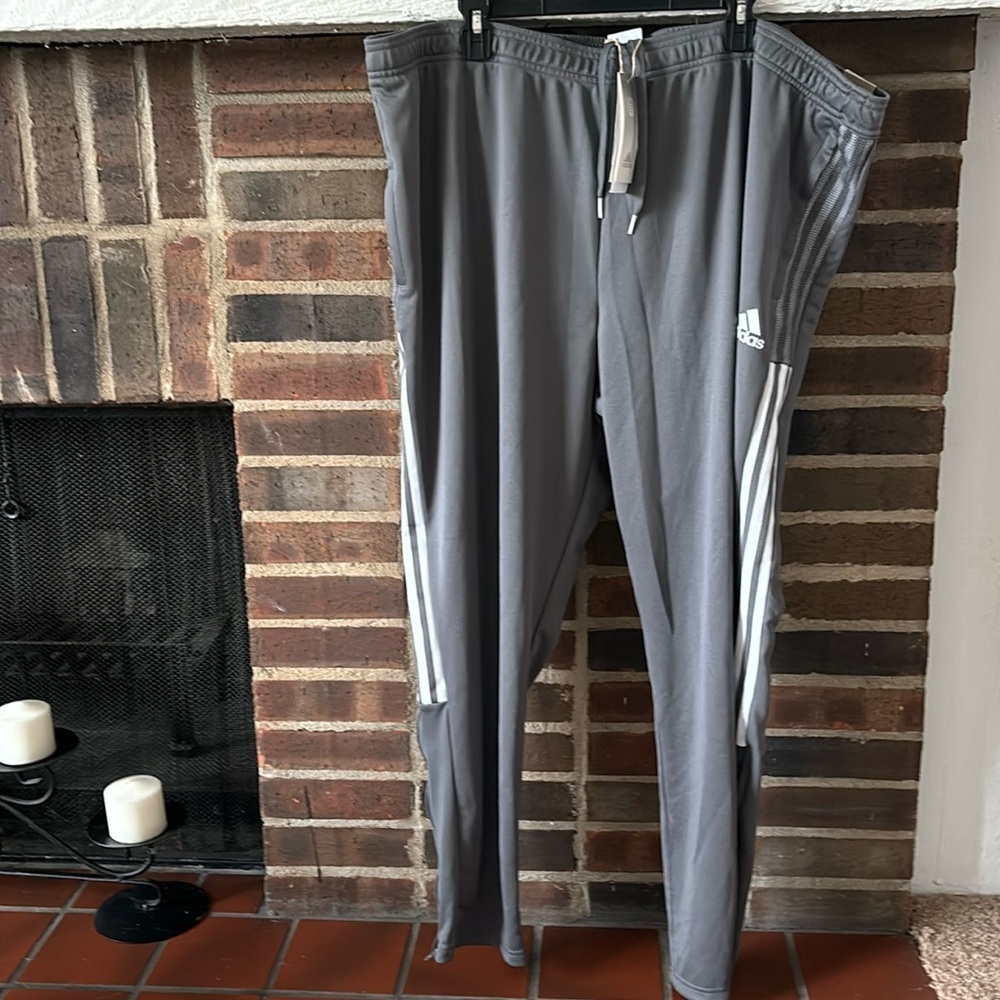 Adidas Men's Grey Tiro 21 Track Pants, Gray, 4XL